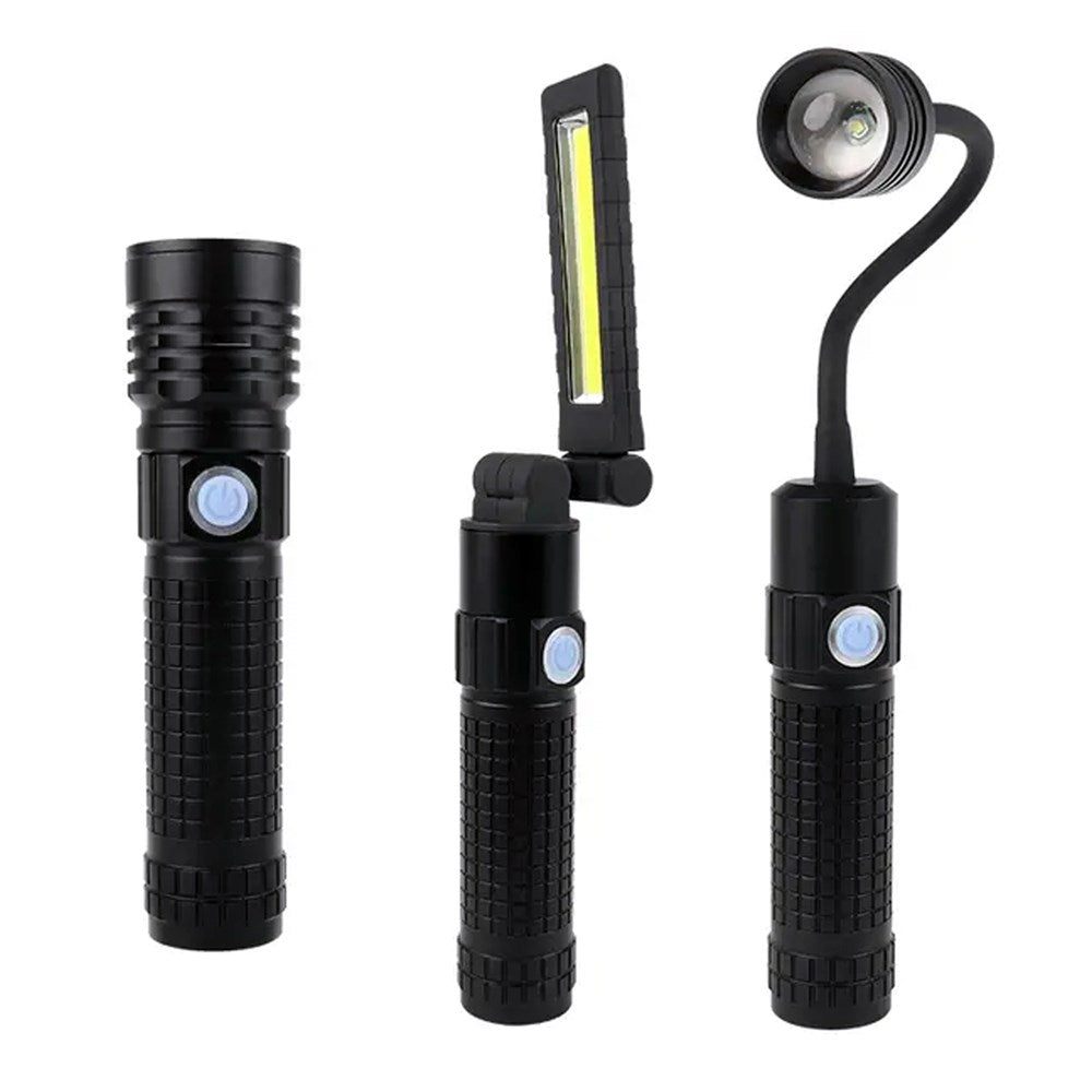3 in 1 LED Flash Light Dimmable in Black