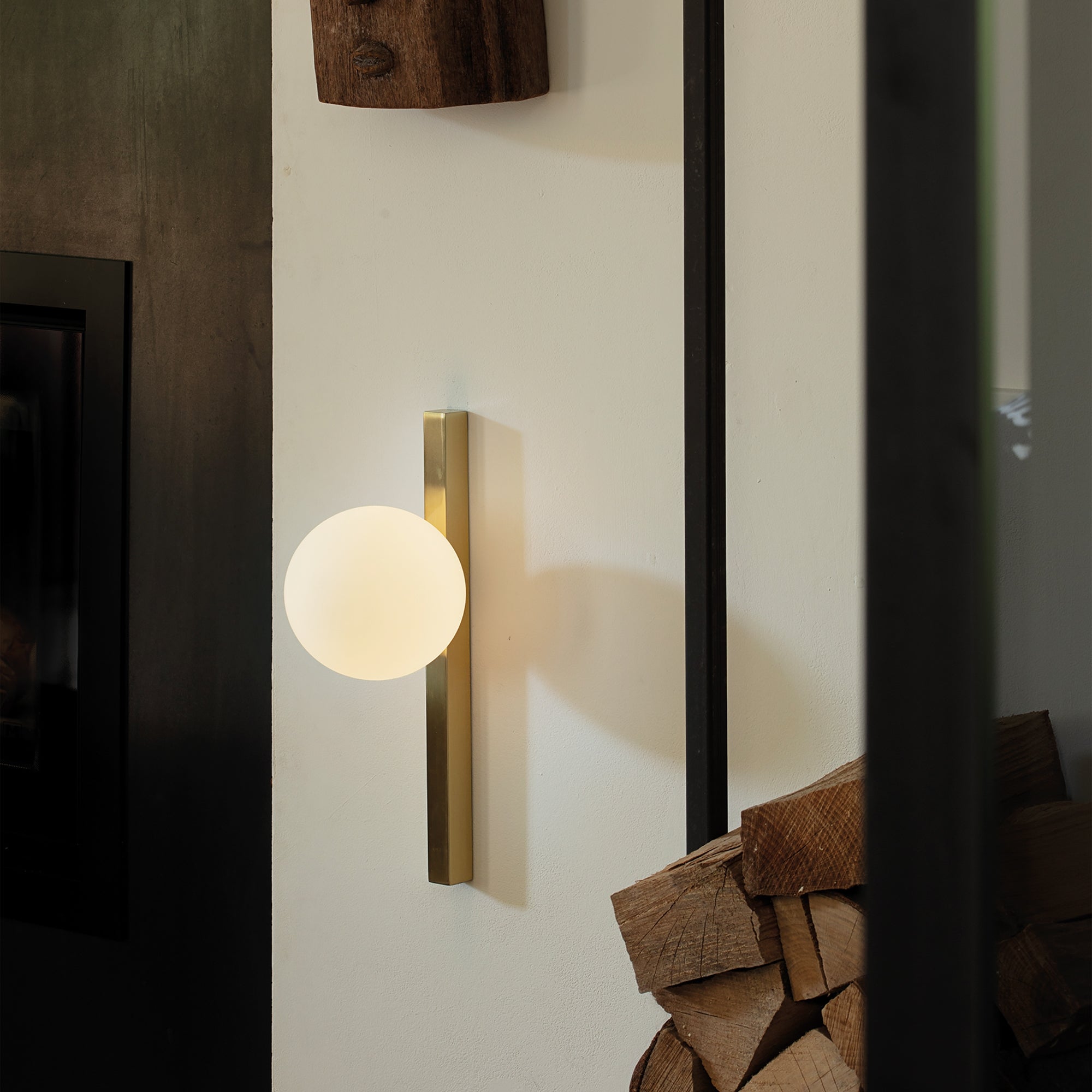 Binomio LED Flush Mount Light 4W 3000K Brass