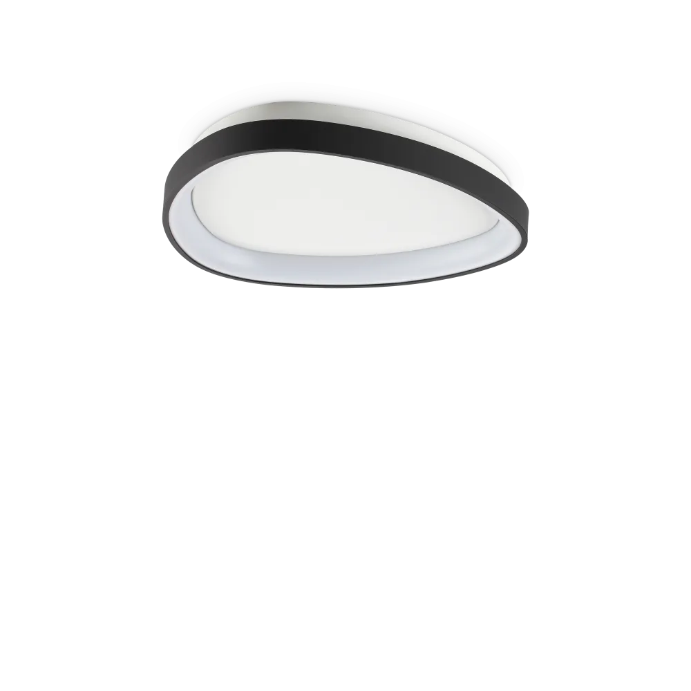 Gemini Metal LED Ceiling Flush Mount Light 24W 3000K Black