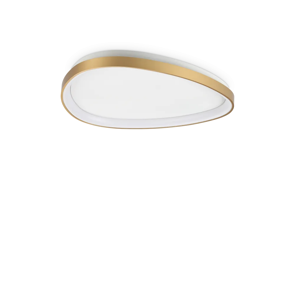 Gemini Metal LED Ceiling Flush Mount Light 30W 3000K Brass