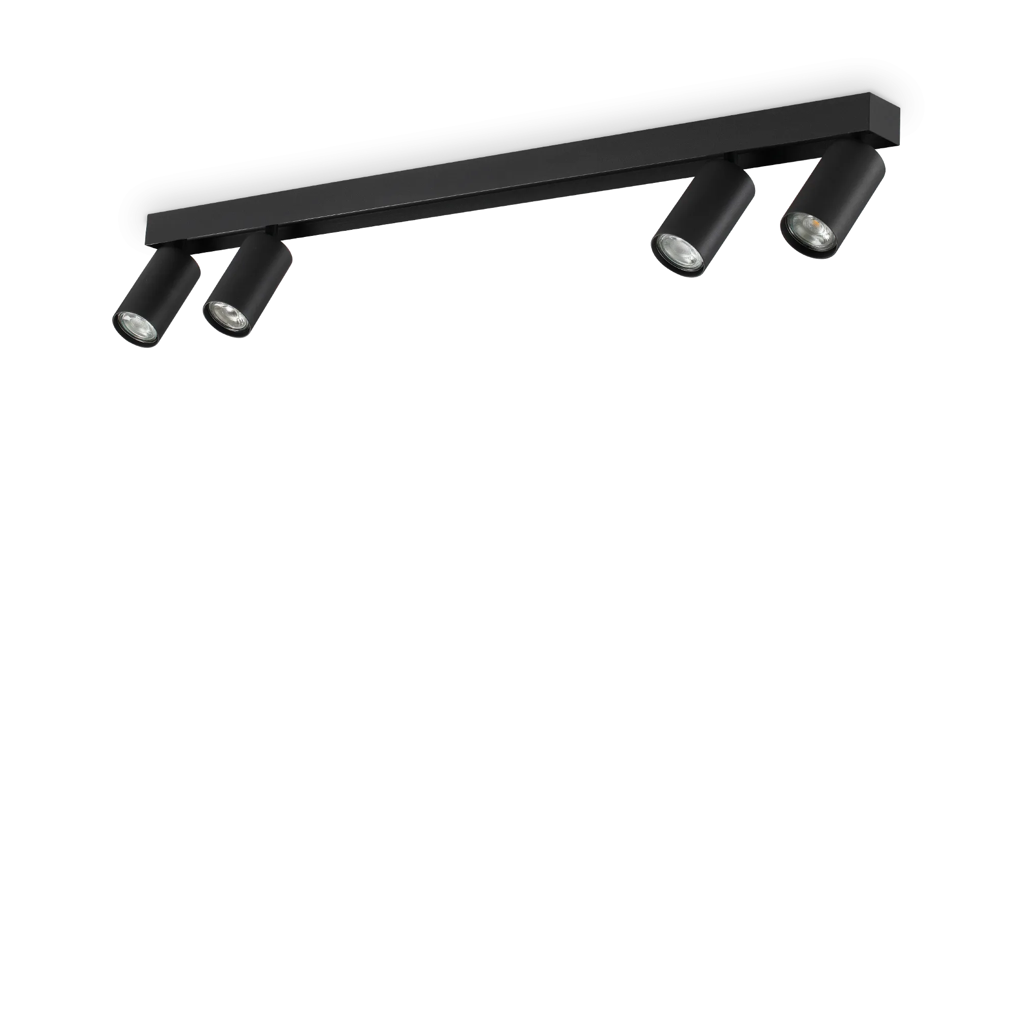 Profilo 4 Light Ceiling Flush Mount Light Black