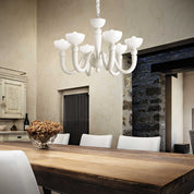 Bon Bon Sp8 Chandelier 8 Lights Matt White Metal