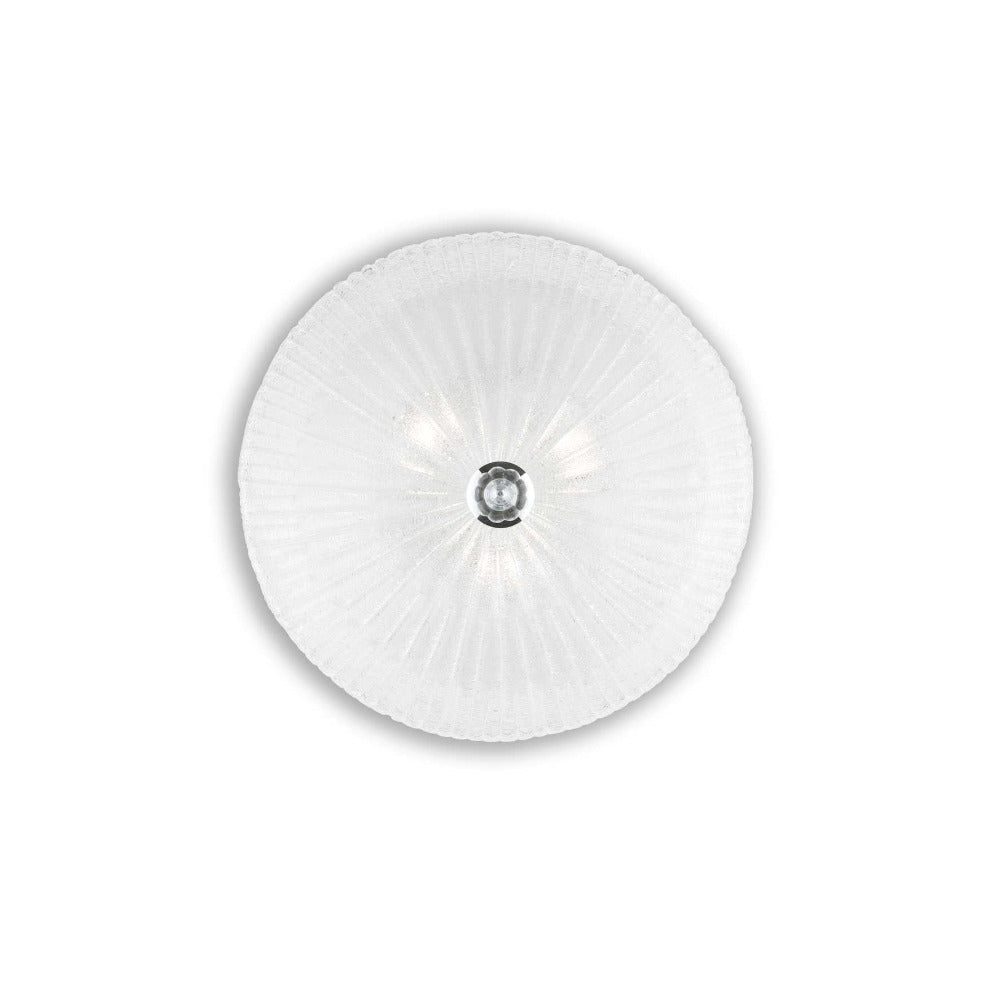 Shell Pl3 Round DIY Batten Fix 3 Lights Glass