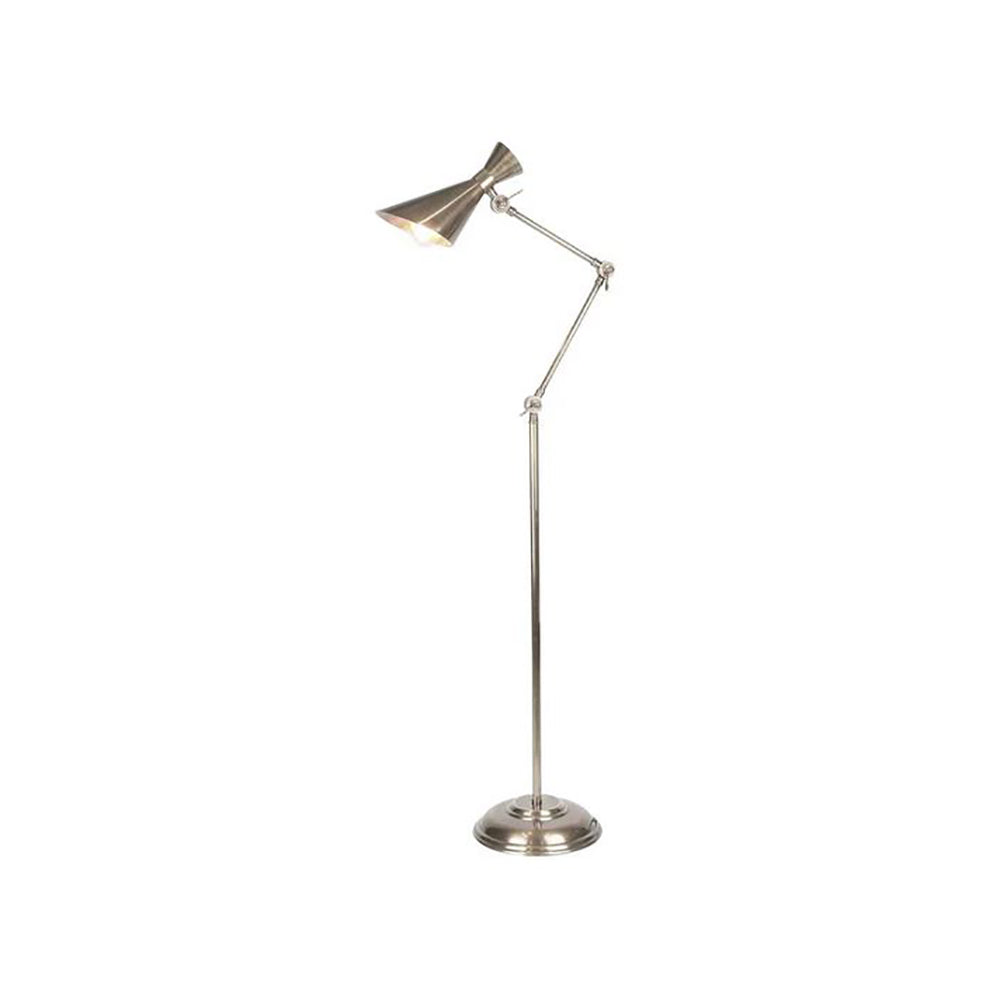 Grasshopper Floor Lamp Antique Silver Brass