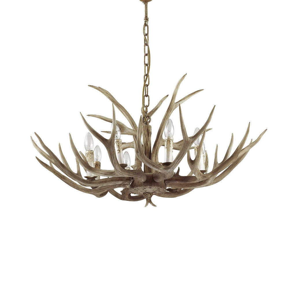 Chalet Sp8 Pendant 8 Lights Beige Metal / Resin