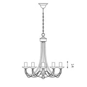 Zanzibar Chandelier 5 Light - Antique Brass