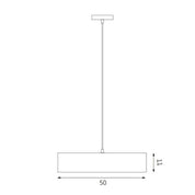 Mara Drum Pendant Light with White Shade