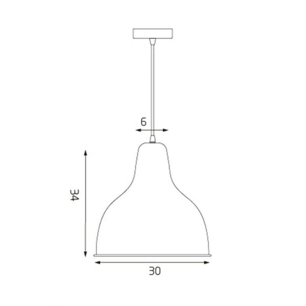 Toronto 1 Light Pendant Black