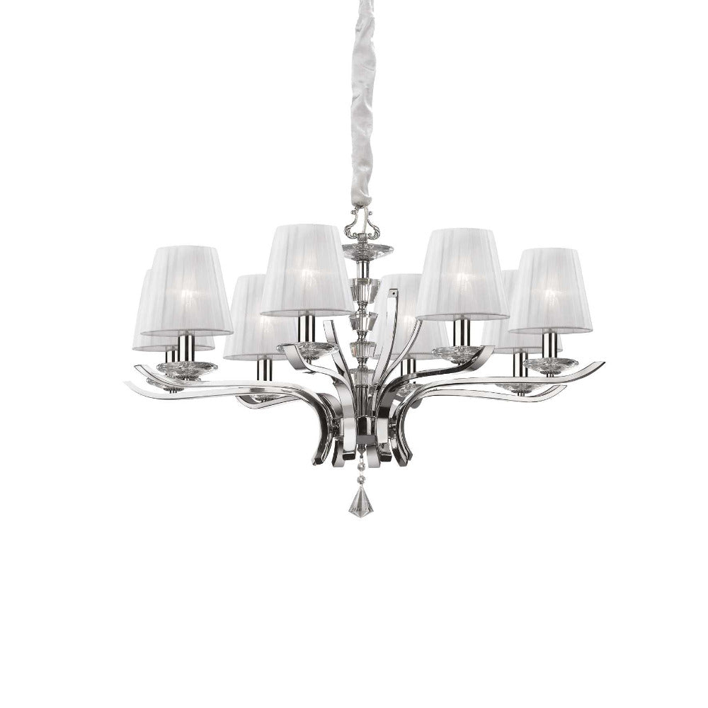 Pegaso Sp8 Chandelier 8 Lights Metal & Crystal