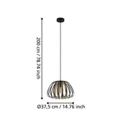 Encinitos Pendant Light W375mm BlacK / Gold