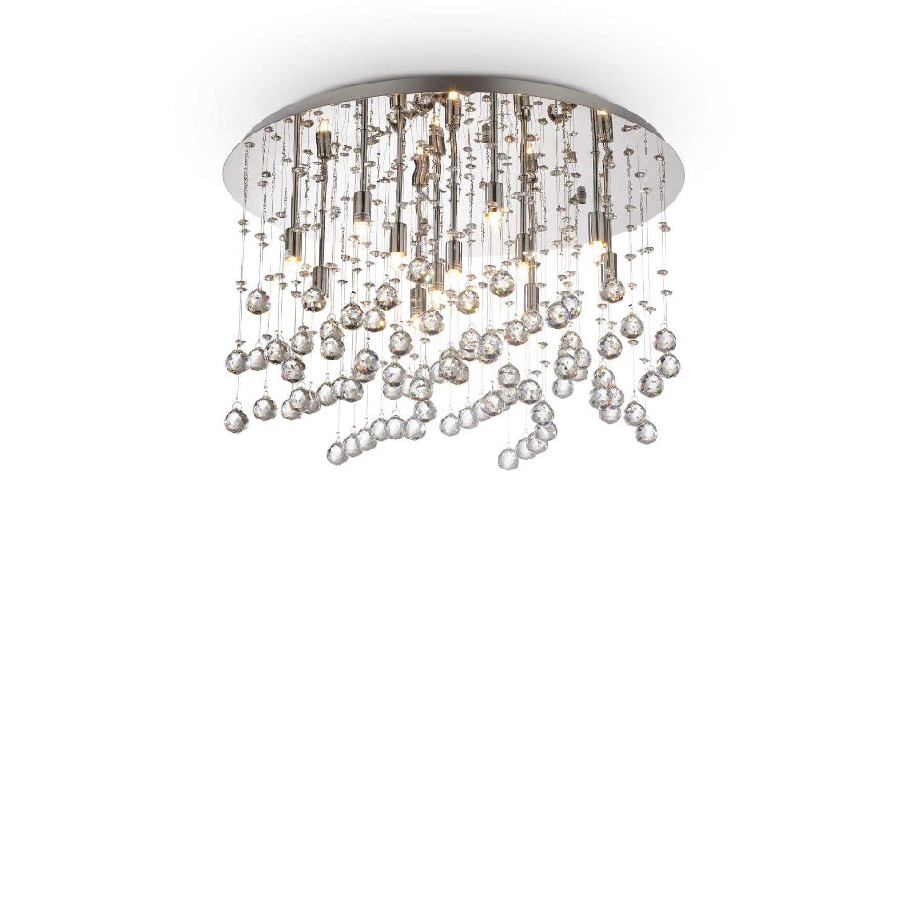 Moonlight Pl12 Flush Mount 12 Lights Metal / Crystals
