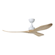 Currumbin DC Ceiling Fan 80" Matte White & Natural Timber Blade