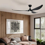 KURRAWA DC Ceiling Fan 72" Tuneable White LED Light Black