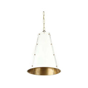 Capri Pendant Light White Brass