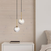 GASTON 2 LIGHT PENDANT ANTIQUE GOLD