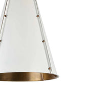 Capri Pendant Light White Brass