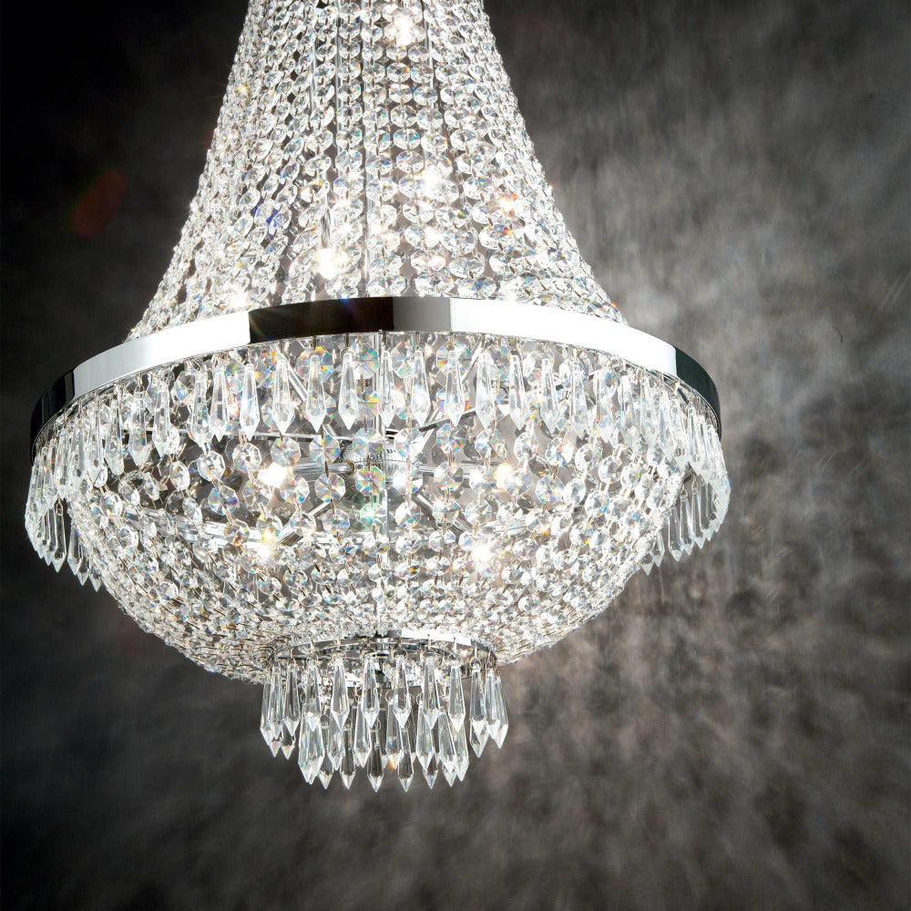Caesar Sp9 Crystal Pendant 9 Lights Metal / Crystal