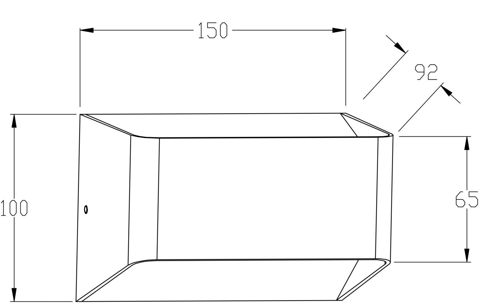 LOUNGE III S9327 Architectural Exterior LED Wall Light Black 10W 3000K