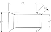 LOUNGE III S9327 Architectural Exterior LED Wall Light White 10W 3000K