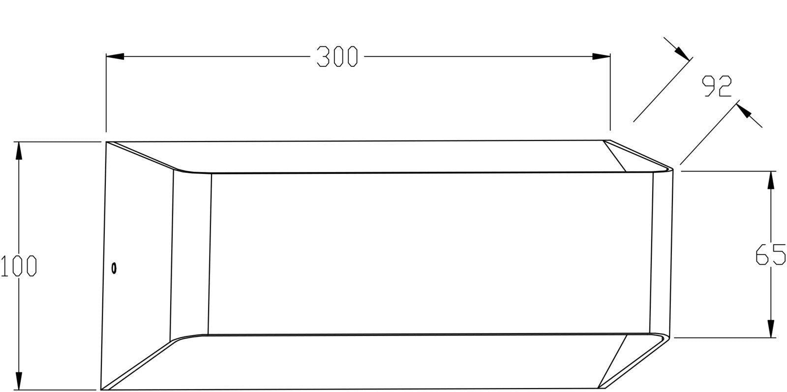 LOUNGE III S9327 Architectural Exterior LED Wall Light Black 18W 3000K
