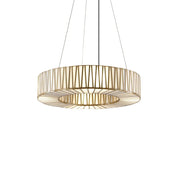 White Moon Pendant Light W600mm Brass Iron / Glass