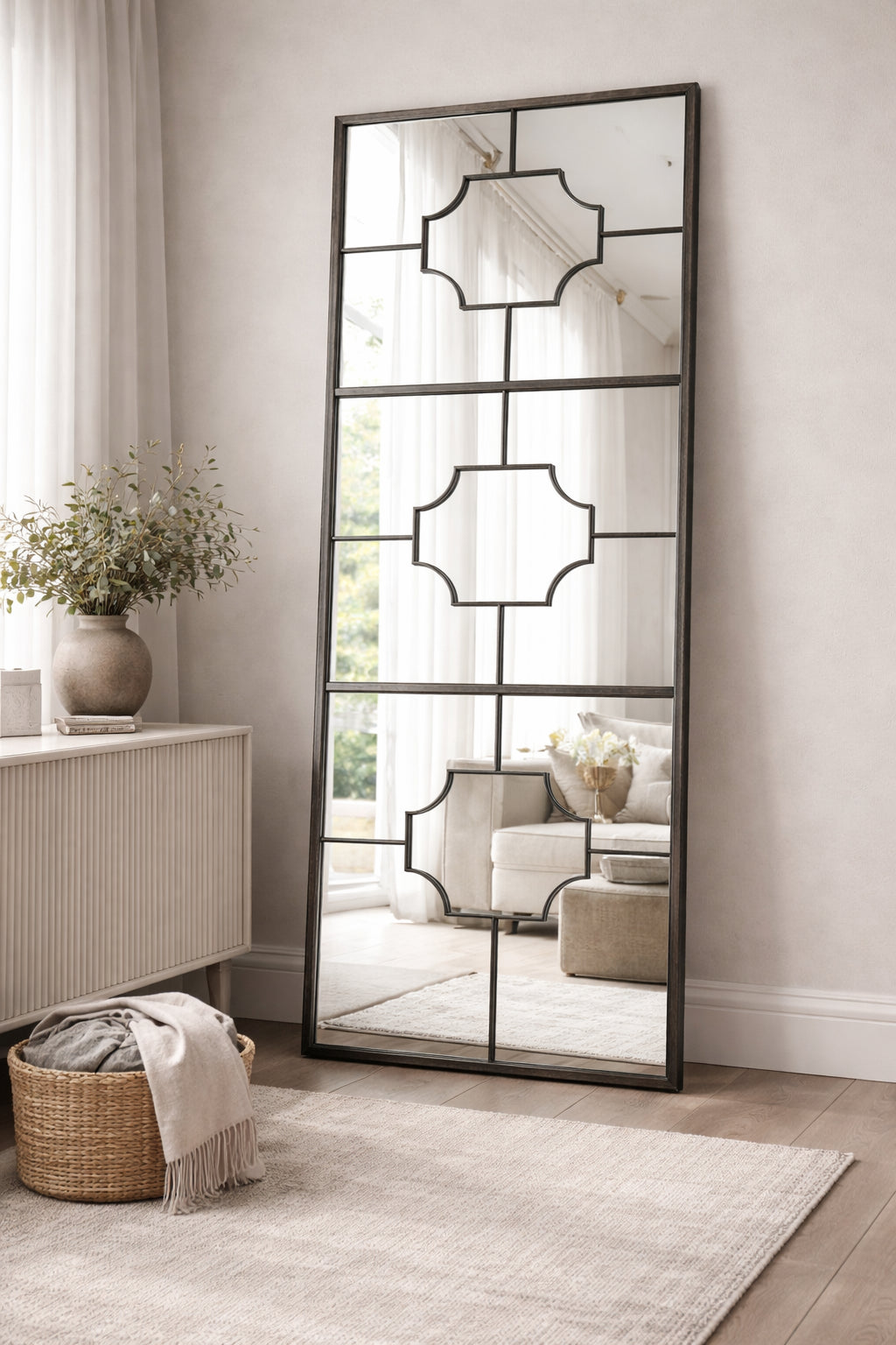 Acacia LED Mirror Tri- colour 990mm x 2030mm - Light or Dark Timber