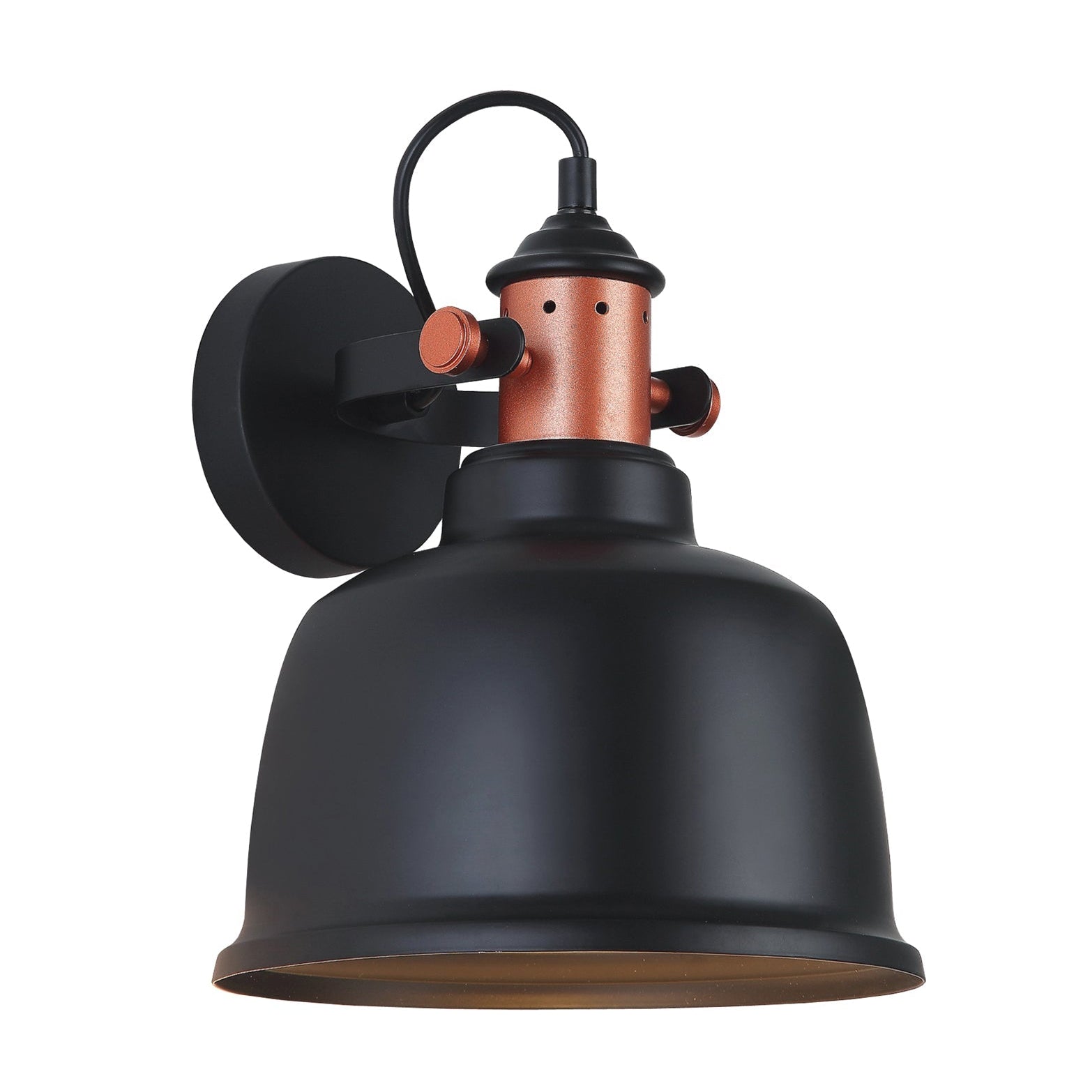 ALTA: Interior Adjustable Bell With Copper Highlight Wall Lights