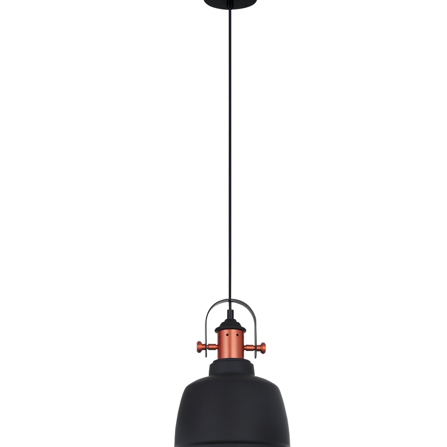 ALTA: Industrial Bell Shape With Copper Highlights Pendant Lights