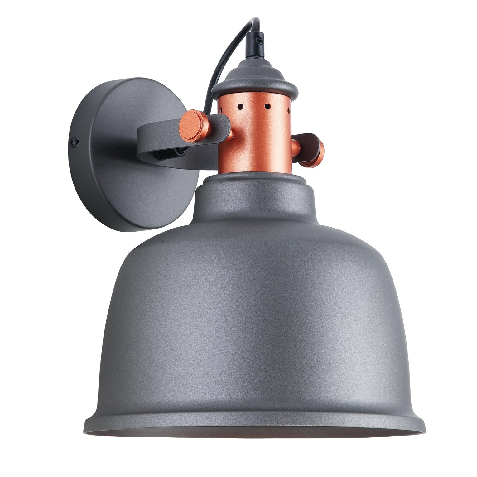 ALTA: Interior Adjustable Bell With Copper Highlight Wall Lights