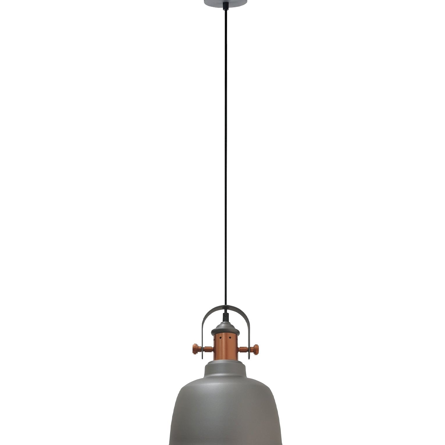 ALTA: Industrial Bell Shape With Copper Highlights Pendant Lights