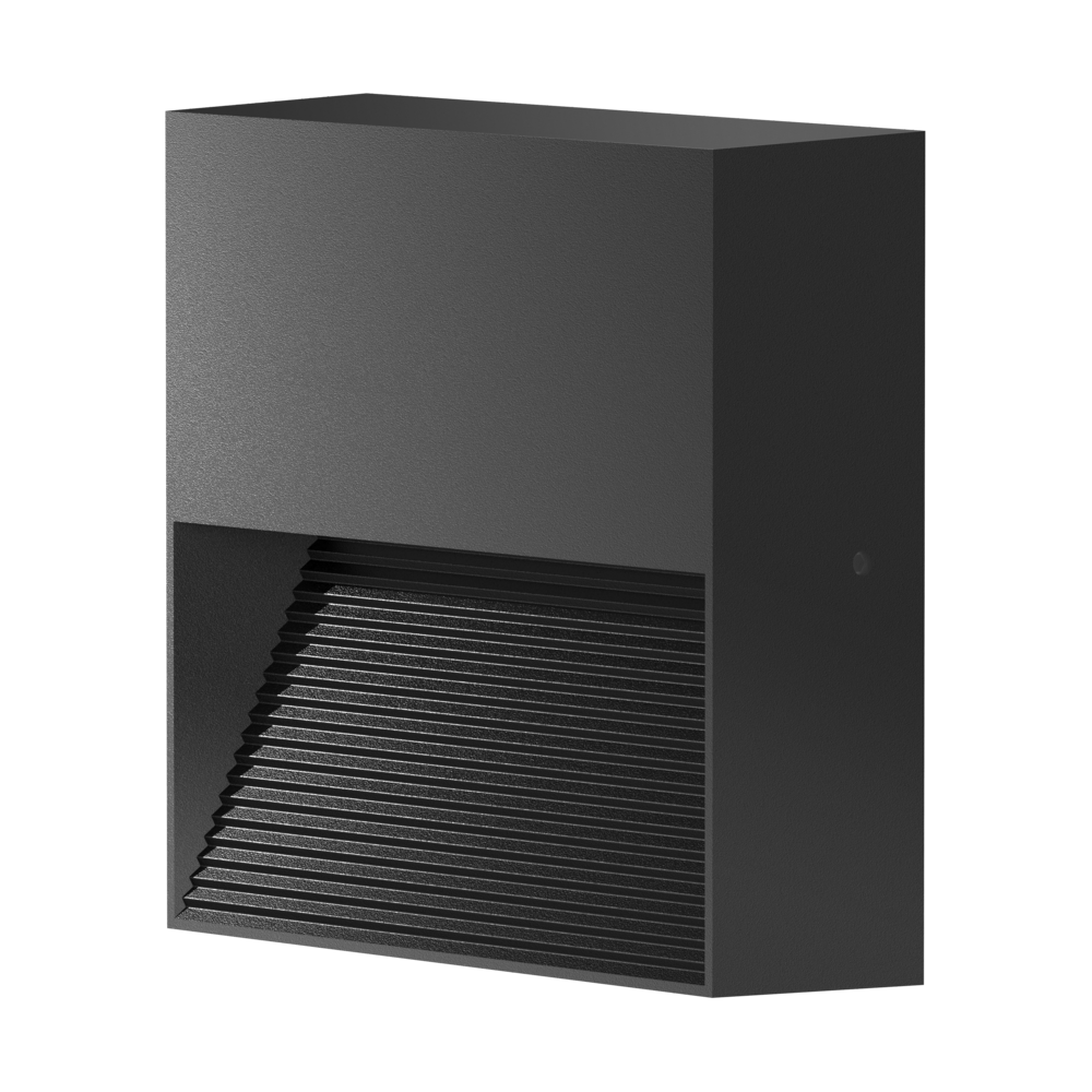 ALTONA Square LED Outdoor Step Light 5W Matt Black Aluminium 3000K