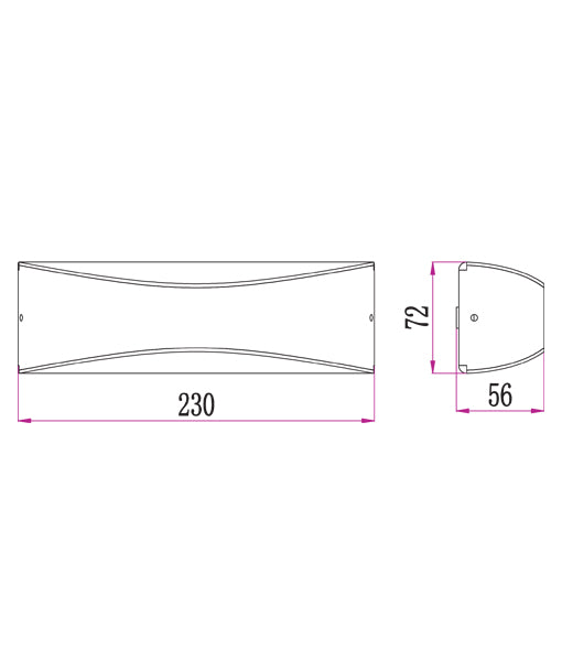 APIS: LED Exterior Surface Mounted  Up/Down Wall Lights IP65