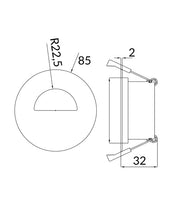 ARC: Architectural Semi Circular Downlight Fitting (Cut out: 70mm)