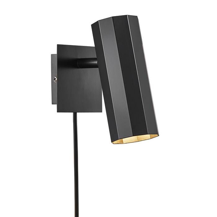 Alanis Wall Light Black & Brass