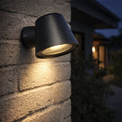 Aleria Outdoor Wall Light in Black, Grey or Galvanized Steel