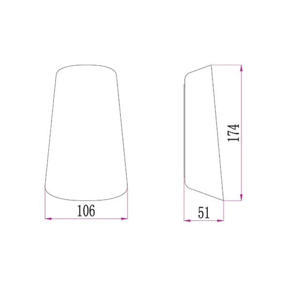 BESTRI: LED Tri-CCT Exterior Surface Mounted Cone Up/Down Wall Light IP65