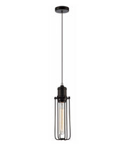BLACKBAND Industrial Black Tubular Bird Cage Pendant Light