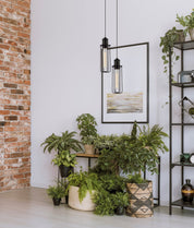 BLACKBAND Industrial Black Tubular Bird Cage Pendant Light