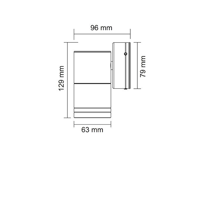 BONDI Fixed Exterior Wall Light 4W Stainless Steel Aluminium 3CCT