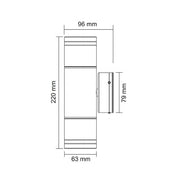 BONDI Up / Down Wall Light 8W Stainless Steel Aluminium 3CCT