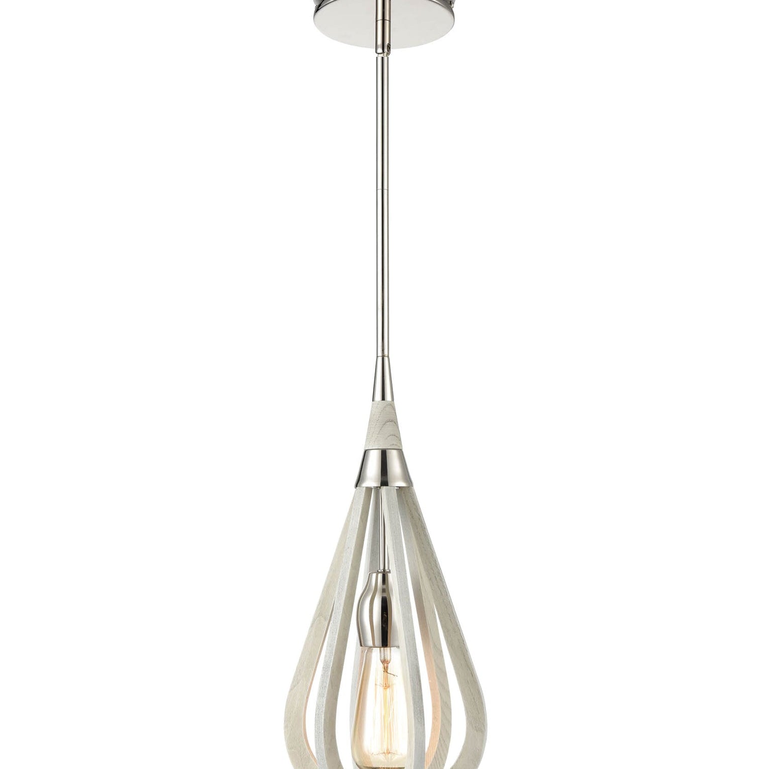  Winter Moss Wood Tear Drop Pendant Light