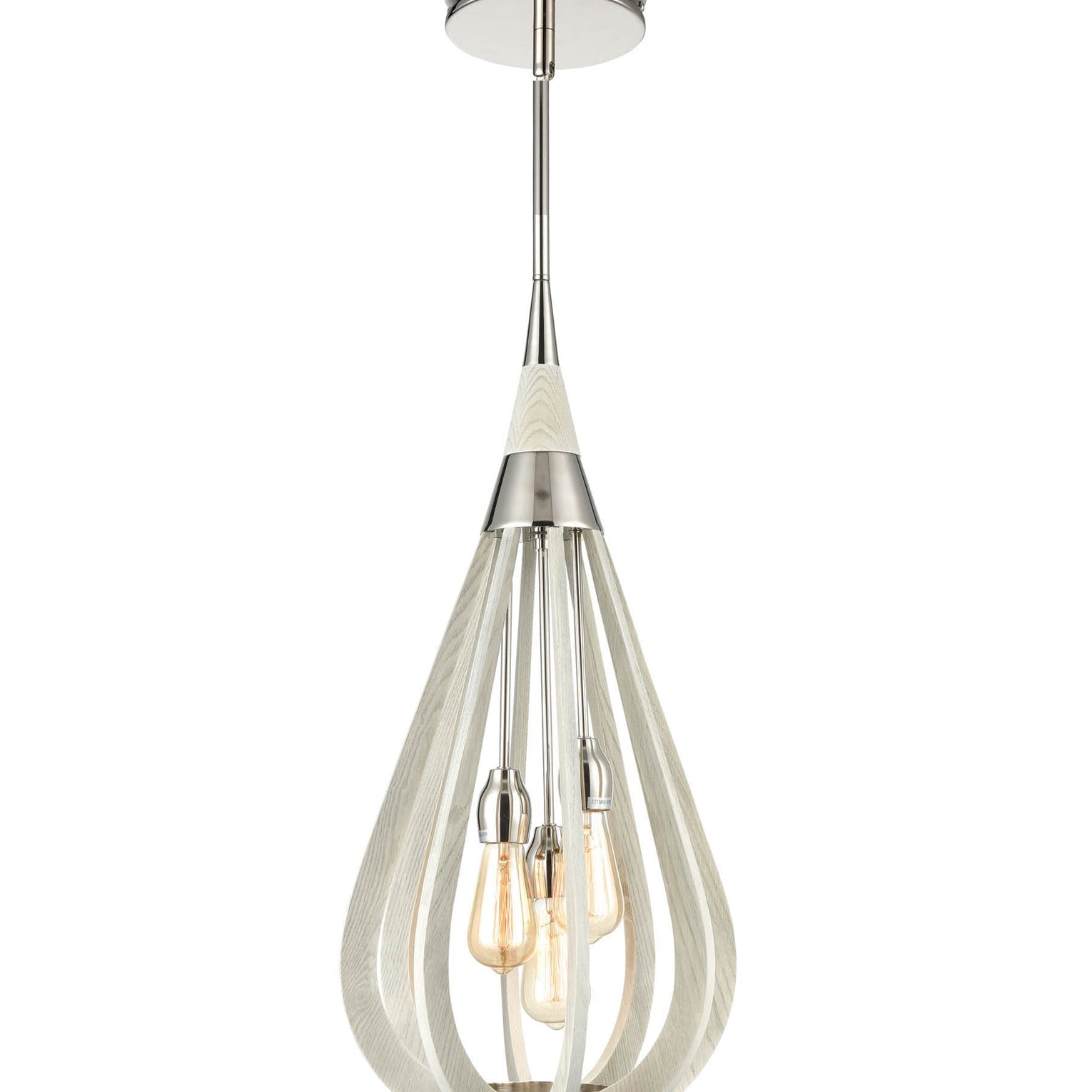  Winter Moss Wood Tear Drop Pendant Light