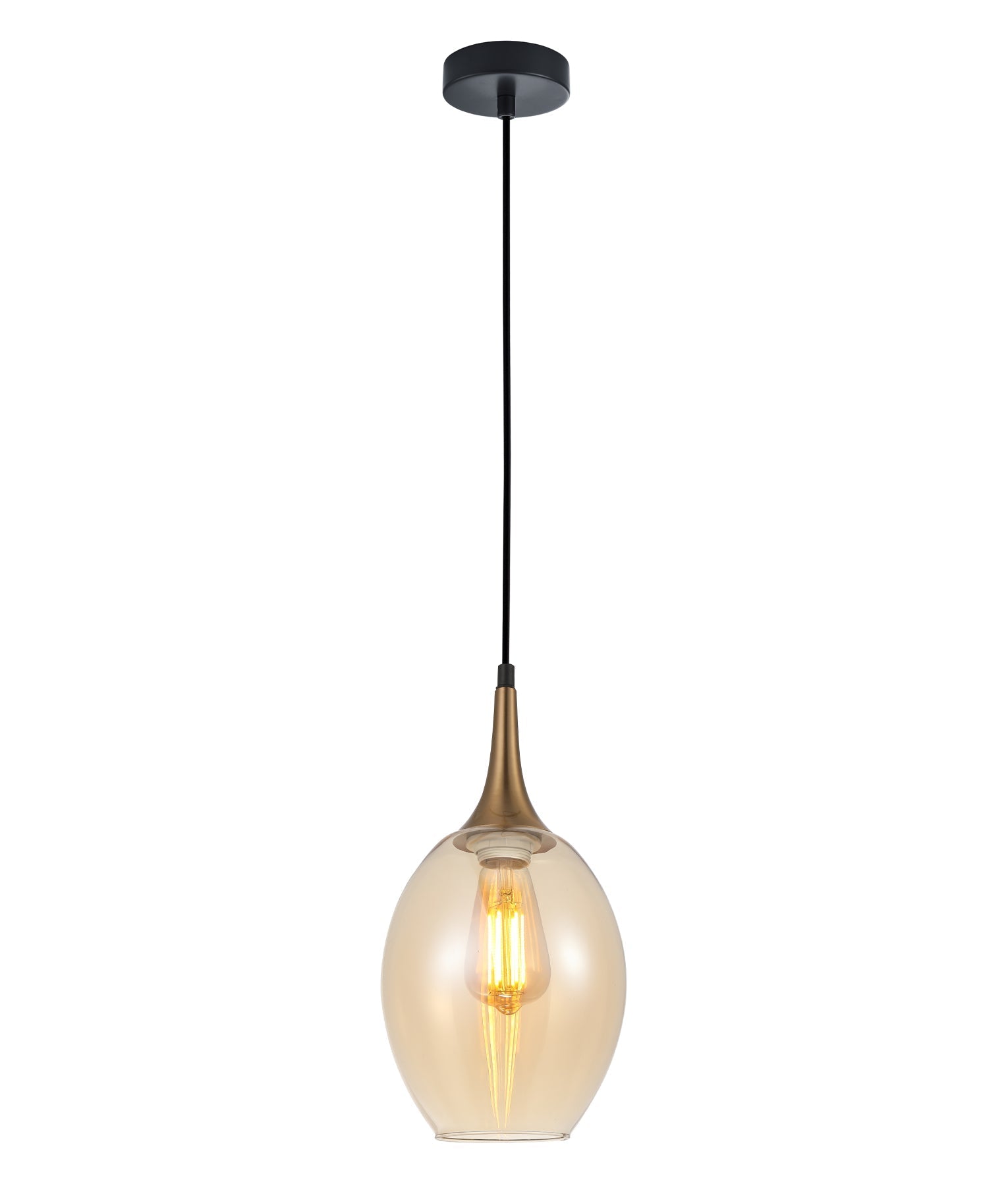 BROTE: Retro Interior Bronze Wine Glass Shape Pendant Lights