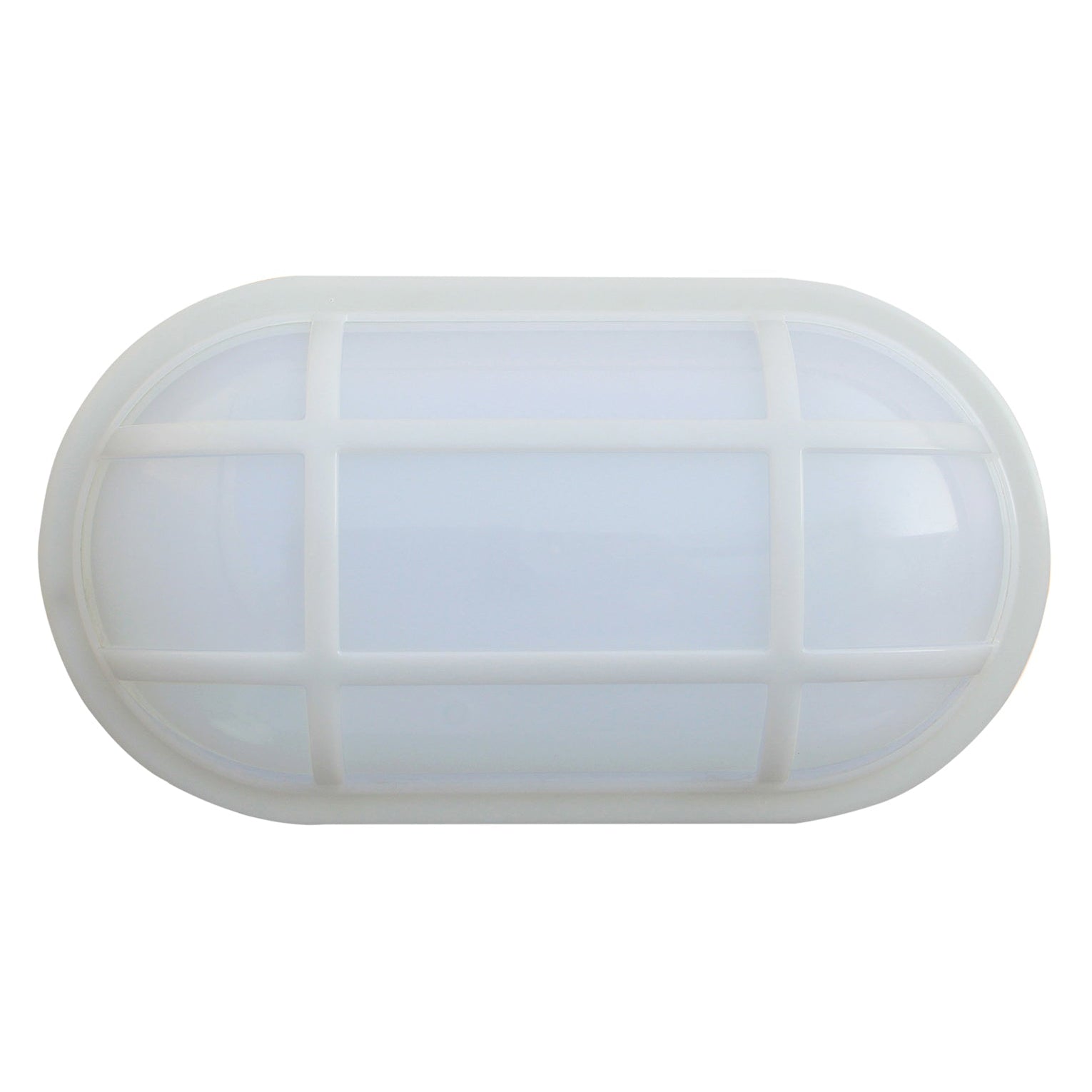 BULK: Oval LED Exterior Bulkhead Lights with Optional Cage IP65