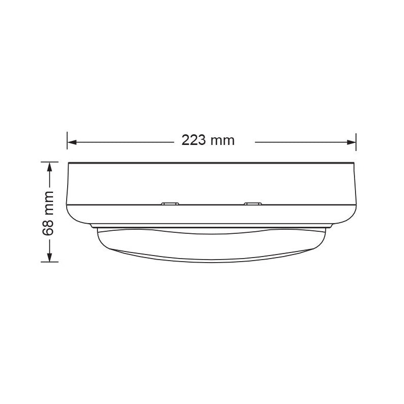 Oval LED Bunker Light Black Polycarbonate 3CCT