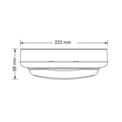 Oval LED Bunker Light With Sensor Black Polycarbonate 3CCT