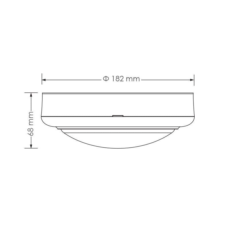 Round LED Bunker Light Black Polycarbonate 3CCT