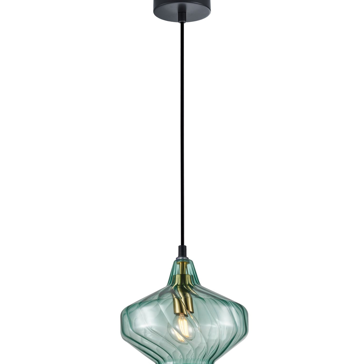 CAMPANA: Interior Wine Glass Shape Ribbed Pendant Lights