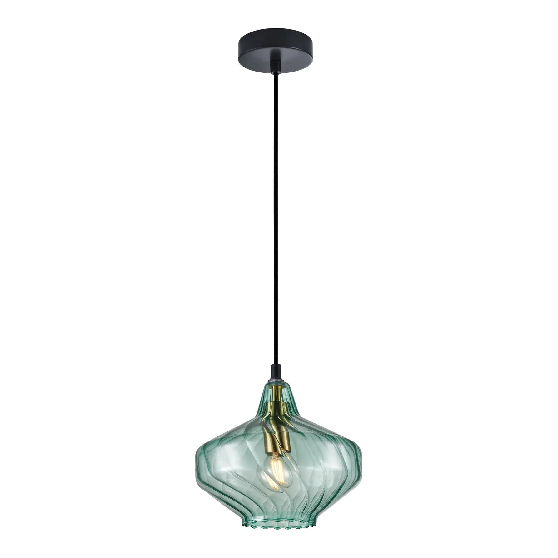 CAMPANA: Interior Wine Glass Shape Ribbed Pendant Lights