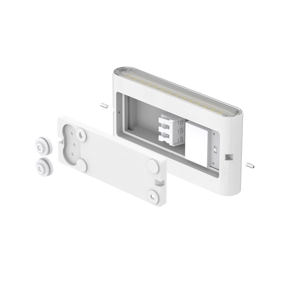 CARINA Exterior Wall Light 10W White Aluminium 3CCT